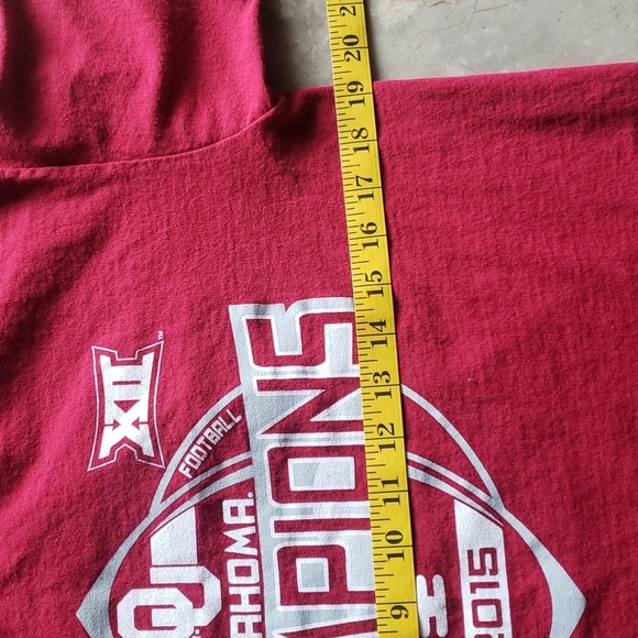 Blue 84 Oklahoma Football Champions 2015 T-Shirt Crew Neck Red Size Medium - Picture 6 of 8